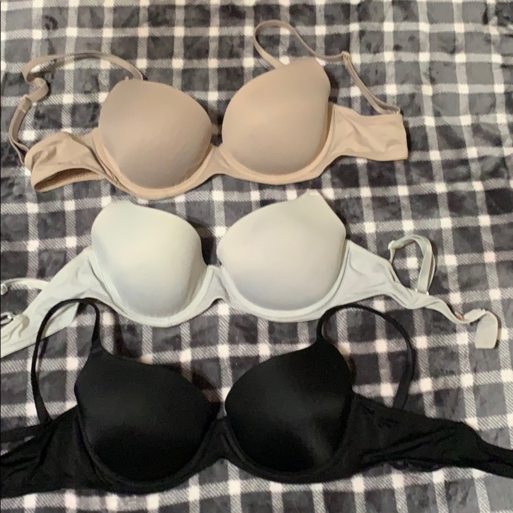 Pink bras, size 34B